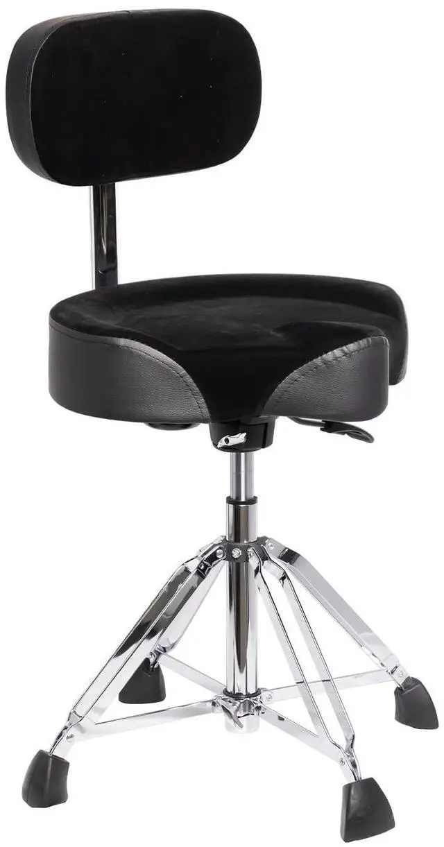 Main image of Drum Throne with Backrest, Heavy Duty Drum Stool Height Adjustable, Motorcycle Style Drum Seat, Airlift Hydraulic Drum-Chair Drummer Stool Suitable for Adults Drummer