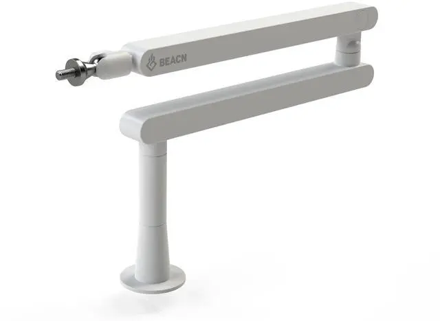 Main image of Mic Stand (Light) - Low Profile Adjustable Boom Arm, 360° Mount | Studio-Quality Microphone Arm w/ 360° Rotation, Cable Management, Easy Clamp, Universal fit. Streaming, Podcasting, Gaming