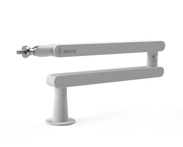 Alt view image 2 of 4 - Mic Stand (Light) - Low Profile Adjustable Boom Arm, 360° Mount | Studio-Quality Microphone Arm w/ 360° Rotation, Cable Management, Easy Clamp, Universal fit. Streaming, Podcasting, Gaming