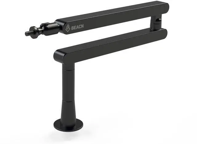 Main image of Mic Stand (Dark) - Low Profile Adjustable Boom Arm, 360° Mount | Studio-Quality Microphone Arm w/ 360° Rotation, Cable Management, Easy Clamp, Universal fit. Streaming, Podcasting, Gaming