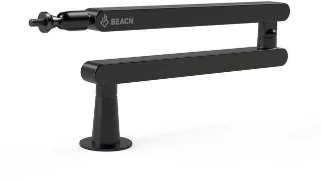 Alt view image 2 of 5 - Mic Stand (Dark) - Low Profile Adjustable Boom Arm, 360° Mount | Studio-Quality Microphone Arm w/ 360° Rotation, Cable Management, Easy Clamp, Universal fit. Streaming, Podcasting, Gaming