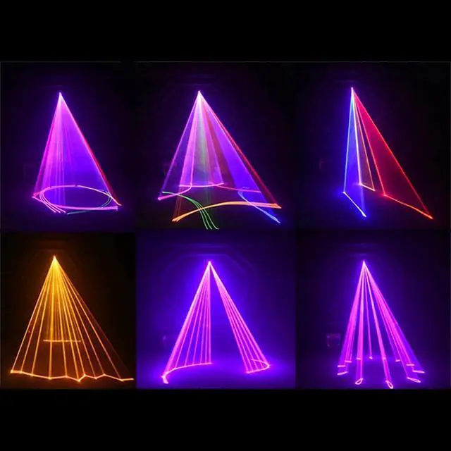 Alt view image 5 of 6 - 1900 Patterns DJ Disco Party Lights, Full Color 3D Animation Laser Projector Light,DMX Sound Activated Stage Lighting,Remote Control RGB Scan Beam light for Christmas Halloween Bar Dance Wedding