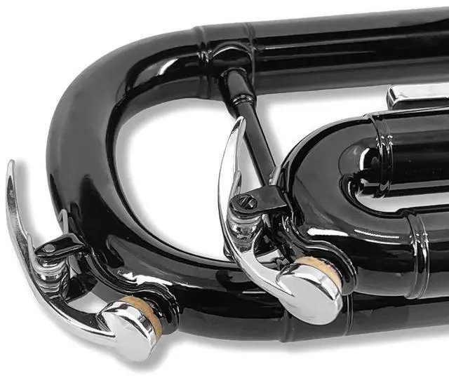Alt view image 5 of 7 - Bb Standard Trumpet Set for Beginners or students with Carrying Hard Case, 7C Mouthpiece, Cleaning Cloth and Gloves