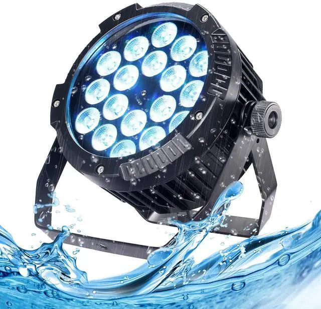 Main image of Outdoor Waterproof Par Lights, IP65 Stage Light, LED Uplights with DMX512 Sound Activated, DJ Lighting for Christmas Event Party Wedding Disco (1, 6 Colors Mixed)