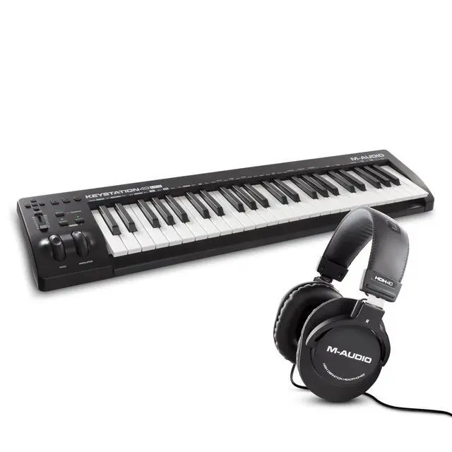Main image of Keystation 49 MIDI Controller Bundle with Heaphones for Studio Recording, Music Production, Podcasting, Streaming