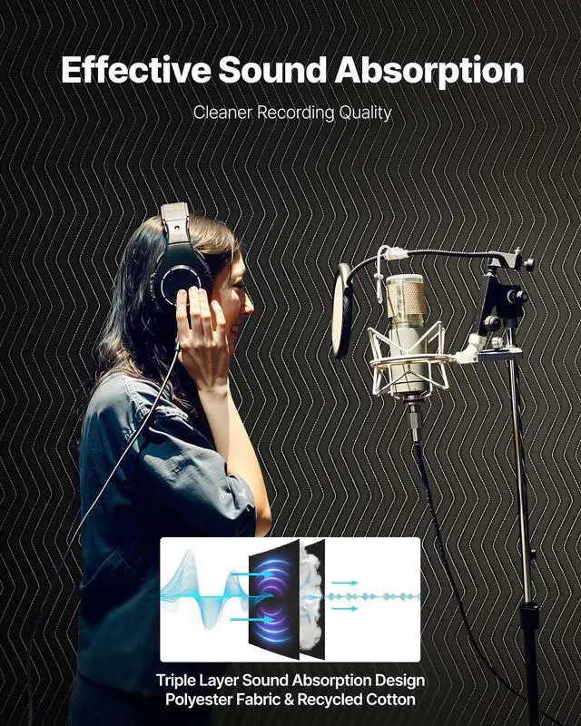 Alt view image 2 of 7 - 2 Pcs Sound Dampening Blankets, Soundproof Curtains with 96 x 80 in, Soundproof Blanket with Grommets, Studio Grommeted Blanket, for Window, Door, Light Blocker, Music Recording, Black