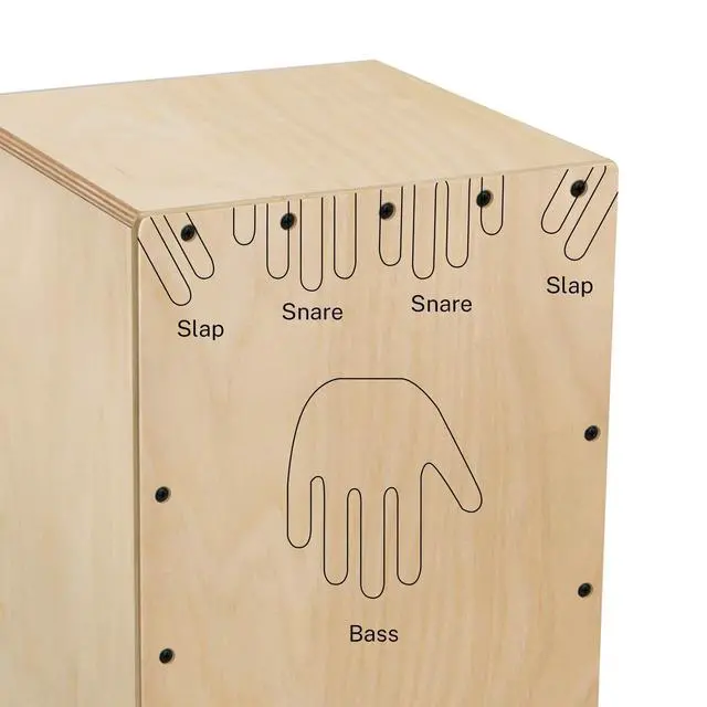 Alt view image 7 of 7 - Cajon Box Drum Full Size, Percussion Instrument Gifts for Adults Teens, Hand Crafted Birchwood Beat Box, Jam Cajon Drum Box, Portable with Adjustable Straps Travel Backpack