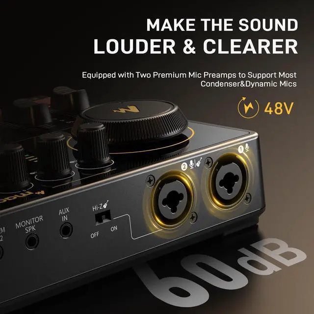 Alt view image 4 of 7 - E2 Gen2B Podcast Equipment Bundle for 2, Dual XLR Condenser Mic Mixer | noise reduction, loopback, Bluetooth, 2-person recording, live sessions, creator pair setup, PC smartphone workflows