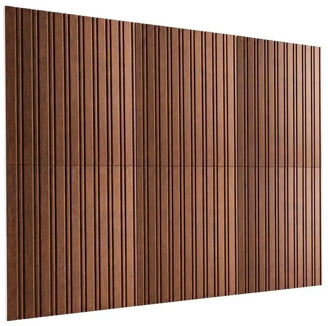 Main image of Square Felt Acoustic Panels, Brown, 23.6x23.6in, 6 Pack | Sound Absorbing, Decorative Wall Panels, Noise Reducing, Wide Narrow Stripes Pattern Design, For Office Bedroom
