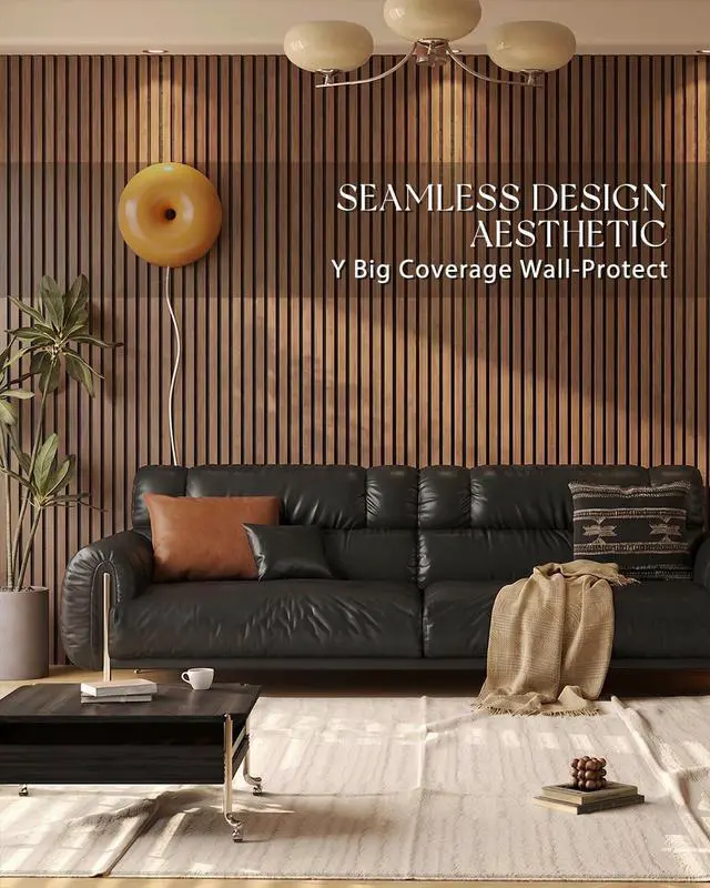 Alt view image 4 of 7 - Square Felt Acoustic Panels, Brown, 23.6x23.6in, 6 Pack | Sound Absorbing, Decorative Wall Panels, Noise Reducing, Wide Narrow Stripes Pattern Design, For Office Bedroom