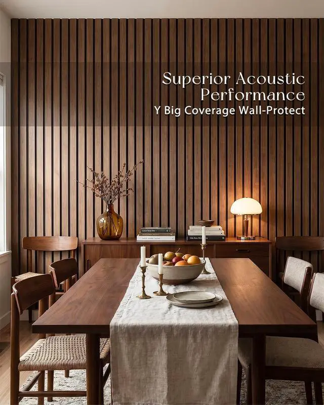 Alt view image 5 of 7 - Square Felt Acoustic Panels, Brown, 23.6x23.6in, 6 Pack | Sound Absorbing, Decorative Wall Panels, Noise Reducing, Wide Narrow Stripes Pattern Design, For Office Bedroom