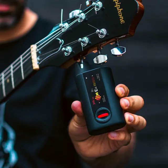 Alt view image 3 of 7 - 4 Automatic Guitar & Ukulele Tuner | Fast & Accurate Auto Tuning, Built-in Metronome and String Winder, For Acoustic, Electric, 12-String Guitars, Banjo, Mandolin