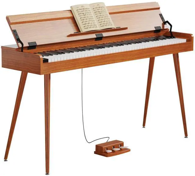 Main image of Digital Piano 88 Key Weighted Keyboard,Full-Size Desk Progressive Hammer-Action Electric Piano For Beginners, With Sheet Music Stand, Pedal,Power Adapter, Headphone Mode, Usb-Midi