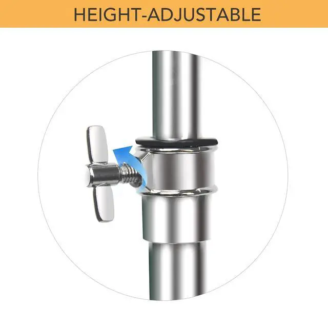 Alt view image 4 of 7 - Boom Cymbal Stand for Mounting Crash, Ride, Splash Cymbals (2 Pack) | Adjustable Cymbal Stand for Drum Hardware Percussion Mount Holder Gear Splash Cymbals, Double Braced Legs with Rubber Feet