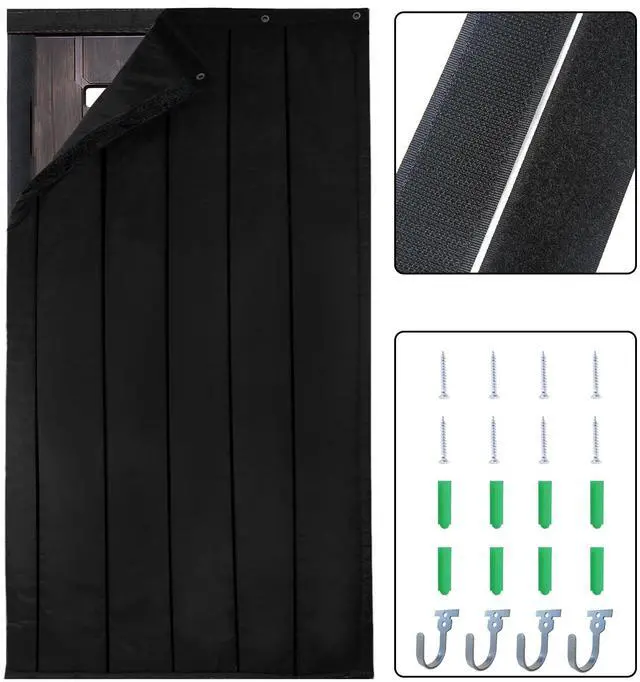 Main image of Thick Door Soundproofing Blanket, 41.5 x 86.6 x 0.8 inches Heavy Window Sound Barrier Sheet, Home Acoustic Dampening Curtain Divider, Wall Noise Blocker for Bedroom Music Recording Studio