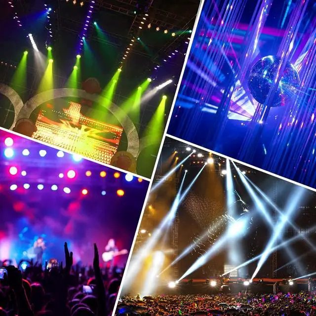 Alt view image 5 of 7 - Stage Lights 10 Packs 36LED RGB LED Par Lights, 7 Channel DJ Party Lights with Remote Control & DMX Controller Sound Activated Uplights for Events Birthday Bar Dance Decoration