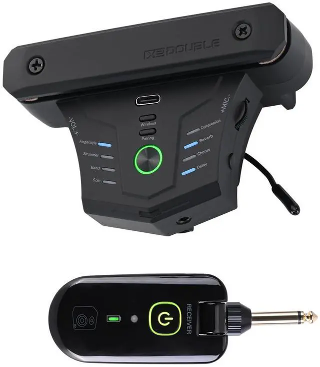 Main image of Wireless Acoustic Guitar Pickup Resonance Preamp Pickup Creative Vibration System Enhance Guitar Timbre Built-in Rechargeable Battery Multiple Effects and Style Pattern