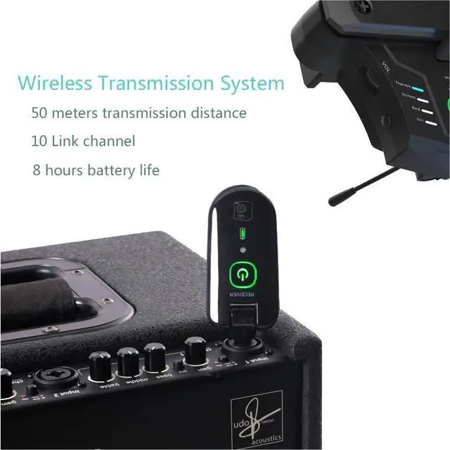 Alt view image 3 of 6 - Wireless Acoustic Guitar Pickup Resonance Preamp Pickup Creative Vibration System Enhance Guitar Timbre Built-in Rechargeable Battery Multiple Effects and Style Pattern