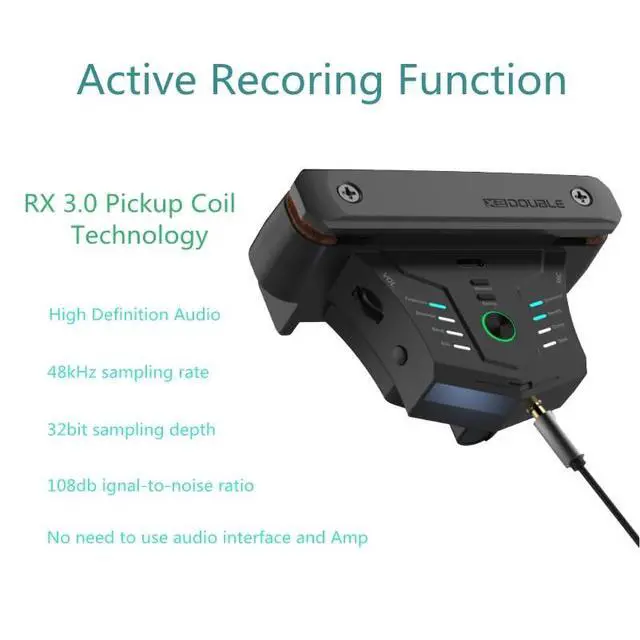 Alt view image 5 of 6 - Wireless Acoustic Guitar Pickup Resonance Preamp Pickup Creative Vibration System Enhance Guitar Timbre Built-in Rechargeable Battery Multiple Effects and Style Pattern