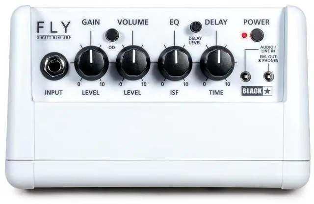 Alt view image 4 of 5 - Fly 3-3-watt 1x3 inch Compact Mini Guitar Amplifier w/ 2 Channels and Patented ISF - White