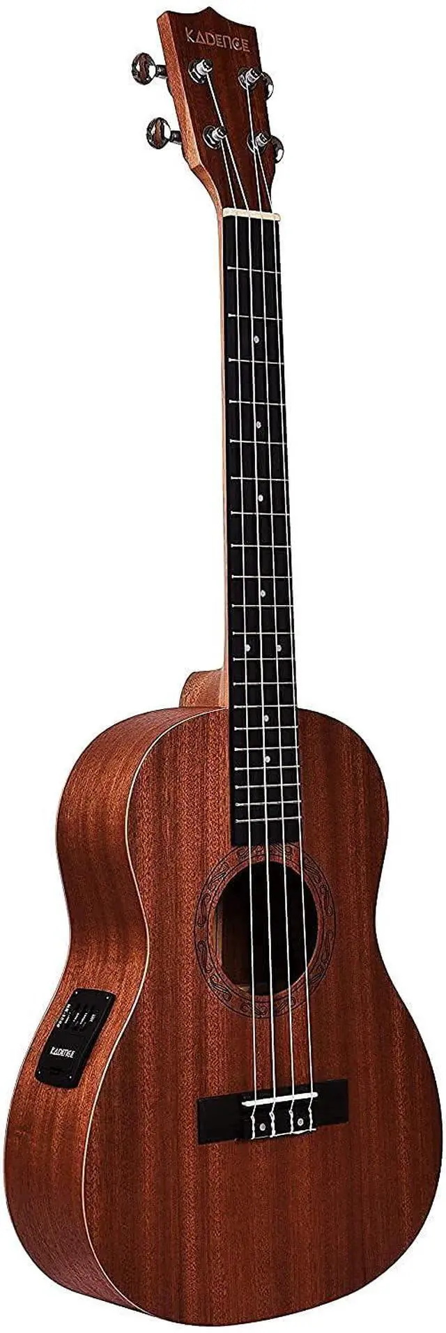 Alt view image 3 of 4 - UKBE03 Baritone 30" Electro Acoustic Ukulele | Mahogany Wood | Built-in 2-Band EQ Preamp | Comes with Bag | Includes Learning Course | Brown