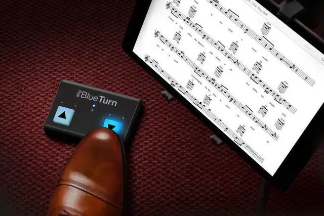 Alt view image 2 of 2 - iRig BlueTurn wireless page turner, backlit silent foot switches, Bluetooth LE, iPhone iPad Mac, pedal board with 3 mode configurations for sheet music, music stands, keynote controller
