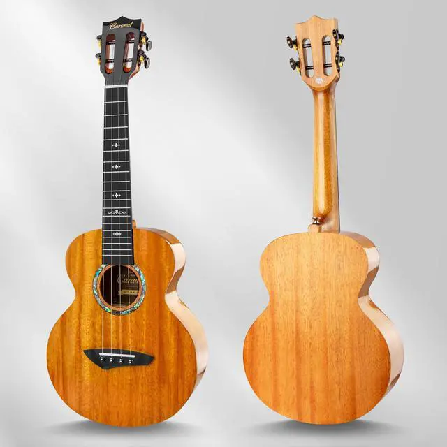 Alt view image 7 of 7 - CAG47 Glossy Red African Mahogany 23" Concert Ukulele for Beginner | Handmade Ukelele Starter Kit