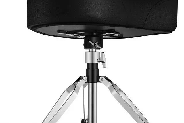 Alt view image 7 of 7 - Heavy Duty Drum Throne, Motorcycle Style Drum Stool, Widened Drum Seat with Upgraded Materials, Height Adjustable Padded Drum Chair, Double Braced