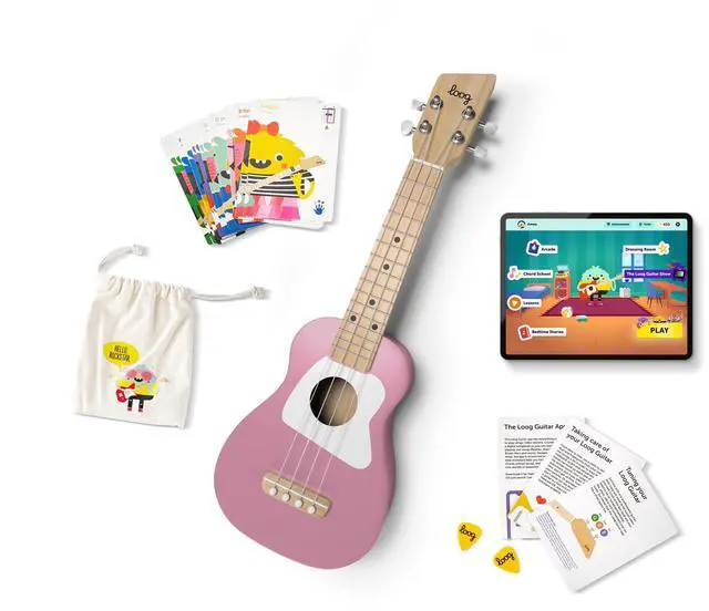 Main image of Wood Soprano Ukulele for Kids & Beginners, App & Lessons, All Ages (Pink)