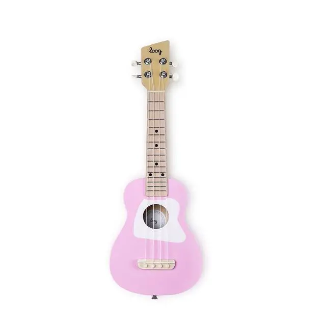 Alt view image 2 of 7 - Wood Soprano Ukulele for Kids & Beginners, App & Lessons, All Ages (Pink)