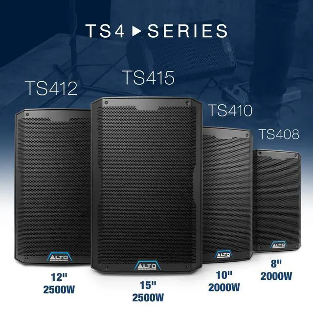 Alt view image 4 of 7 - A TS408 2000W 8" Powered PA Speaker with 3 Channel Mixer, Bluetooth Streaming, Wireless Loudspeaker Linking, DSP App