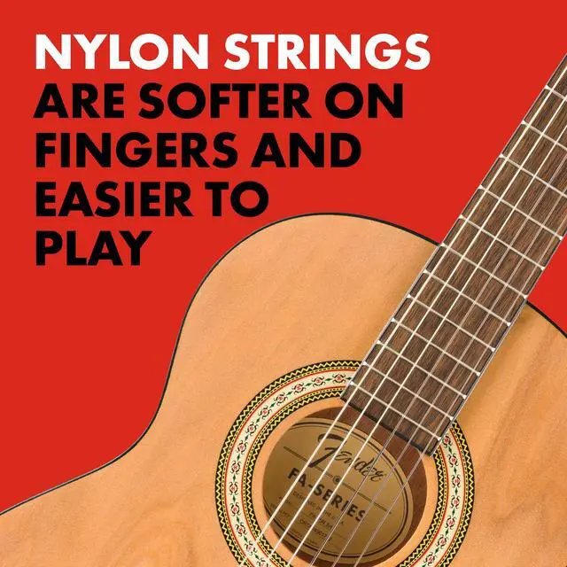 Alt view image 3 of 6 - FA-25N 3/4 Size Nylon String Acoustic Guitar, Beginner Guitar, with, Perfect Beginner Guitar for Kids that is Easy on Fingers, Includes 3 Months of Free Lessons, Natural