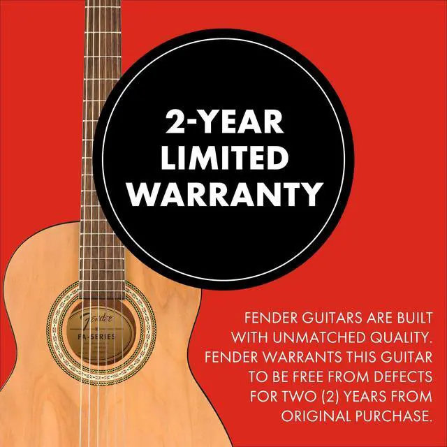 Alt view image 5 of 6 - FA-25N 3/4 Size Nylon String Acoustic Guitar, Beginner Guitar, with, Perfect Beginner Guitar for Kids that is Easy on Fingers, Includes 3 Months of Free Lessons, Natural