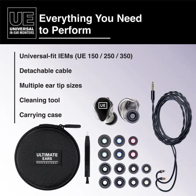 Alt view image 5 of 7 - Ultimate Ears Pro UE 150 Universal IEMs Single Driver - 1 Pair | Premium In-Ear Monitors - Universal Fit Design - Engineered For Stage Performance And Studio Mixing