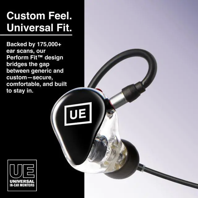 Alt view image 2 of 7 - Ultimate Ears Pro UE 150 Universal IEMs Single Driver - 1 Pair | Premium In-Ear Monitors - Universal Fit Design - Engineered For Stage Performance And Studio Mixing