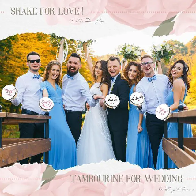 Alt view image 4 of 7 - 50 Pcs 6 Inch Tambourine Bulk Drum for Adults Operation Christmas Bulk Items Hand Held Percussion Gift Wood Metal Jingles Musical Educational Drum Instrument for Church Wedding Charity Party