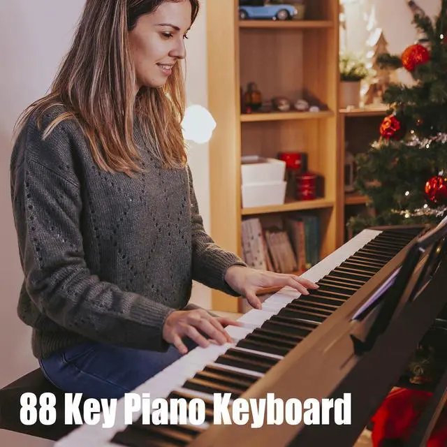 Alt view image 7 of 7 - 88 Key Keyboard Piano Electric Keyboard, 88 Key Digital Piano for for Beginner, with Power Adapter, Sustain Pedal, Stand, Bluetooth, Carrying Case, Headphones, USB-MIDI, for at Home/Stage
