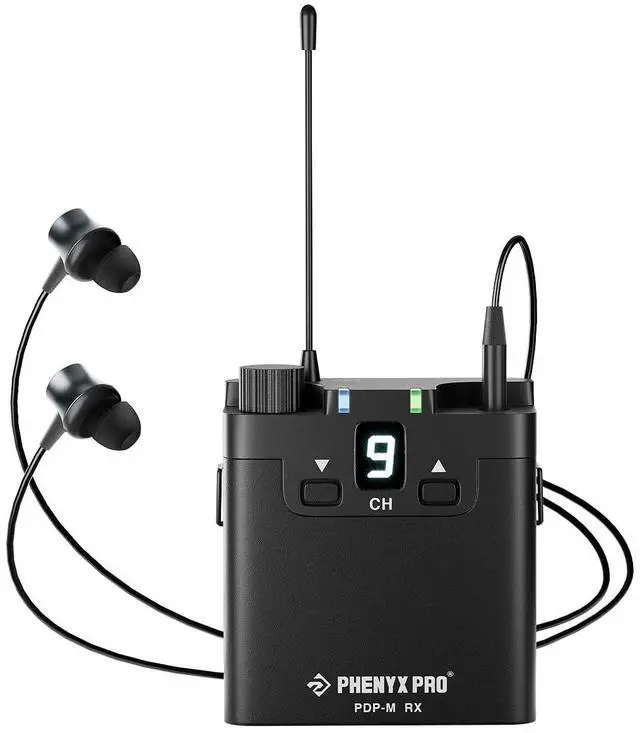 Main image of Portable in-Ear Monitor Beltpack Receiver PMR-P-900 | 16 UHF Frequencies, Rechargeable Battery, PDP-M Wireless IEM Compatible