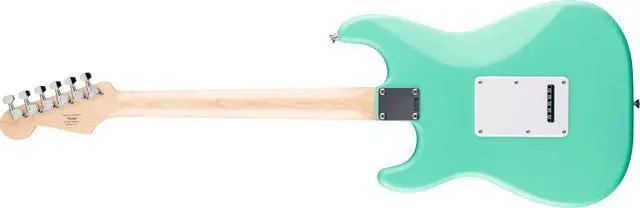 Alt view image 2 of 6 - Squier Debut Stratocaster HSS Beginner Electric Guitar, Sea Foam | Starter electric guitar, HSS pickups, satin urethane finish, free lessons included, kids and adults