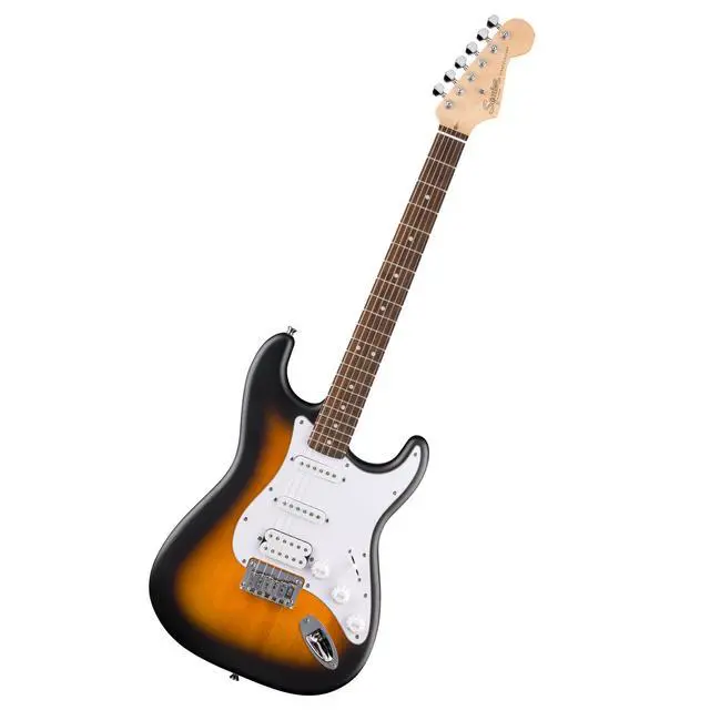 Alt view image 4 of 6 - Squier Debut Stratocaster HT HSS Beginner Electric Guitar, Sunburst | Starter electric guitar, free lessons included, HSS pickups, satin finish, ideal for kids and adults