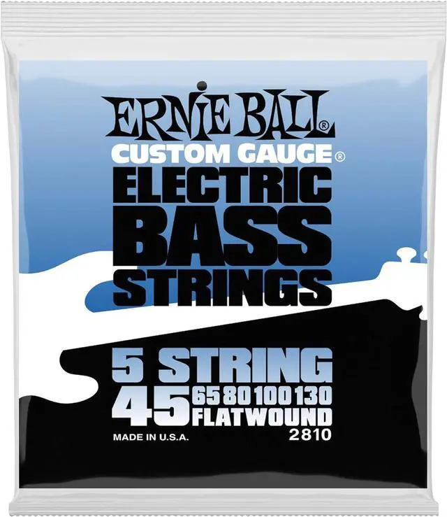 Alt view image 3 of 3 - 5-String Flatwound Bass Guitar Strings, 45-130 Gauge (P02810)