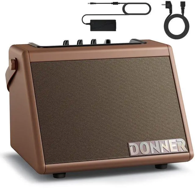 Main image of Drum Amplifier 20W, Wireless Electric Drum Speaker Keyboard Amp, Mini DDA-20 Portable for Home Practice (Brown)