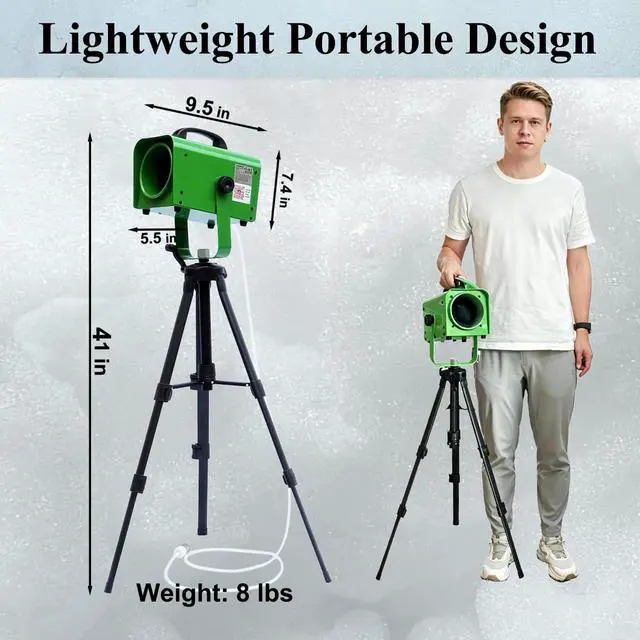 Alt view image 6 of 7 - 600W Foam Machine with Tripod Stand, Portable Party Foam Cannon Maker, Blue, Includes 2 Packs Foam Powder for Pool, Backyard, Outdoor Events, Birthdays, Summer Camp (Green)