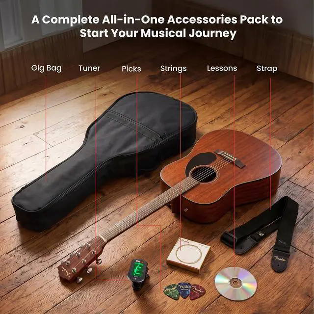 Alt view image 2 of 7 - CD-60S Solid Top Dreadnought Acoustic Guitar - All Mahogany Bundle with Gig Bag, Tuner, Strap, Strings, Picks, and Austin Bazaar Instructional DVD