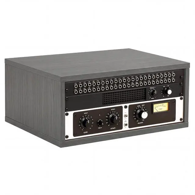 Main image of 4U Wooden Studio Rack for Pro Audio Gear 4u Audio Rack Case in Oak Finish Compact Efficient Desktop Storage Protect Equipment Studio Control Home Room Use(Gray)