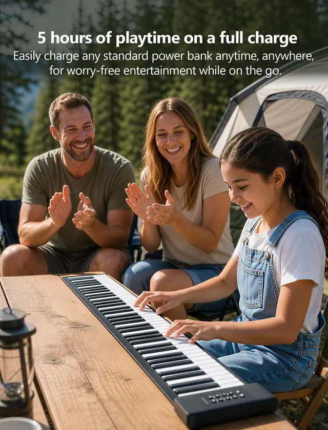 Alt view image 6 of 7 - AIVANONE 88 Key Roll Up Piano keyboard Wireless APP | Foldable Design, Rechargeable Battery, Full-Size Keyboard Layout, Easy Storage and Carrying, Ideal for Beginners