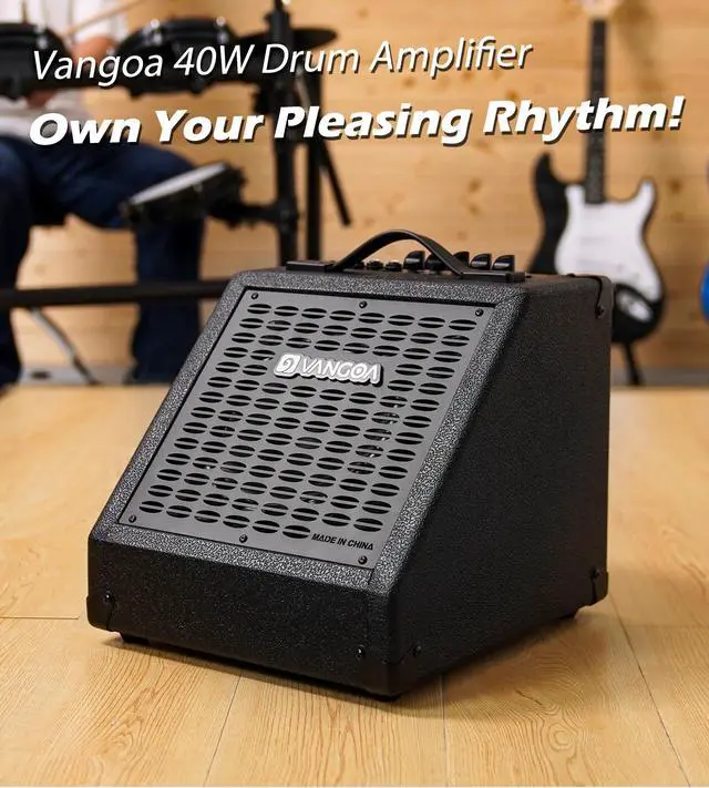 Alt view image 7 of 7 - 40W Drum Amp for Electronic Drum, 3-Band EQ Monitor Speaker | Powerful 40W output with an 8-inch woofer & 2-inch tweeter for rich, full-range sound