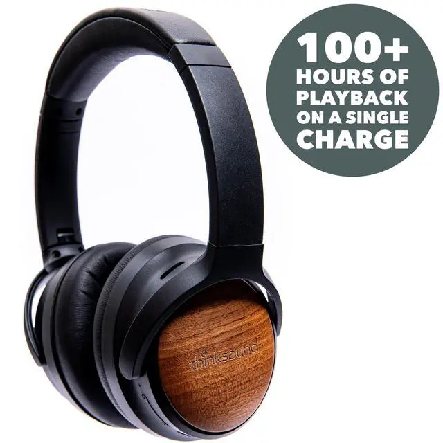 Alt view image 5 of 7 - ov202w Over Ear Noise Cancelling Headphones, 100+ Hours of Listening ANC Hybrid Active Noise Canceling Battery Best HiFi Headset for Studio Monitor, Beats, Musicians, Gym, Guitar, Bass
