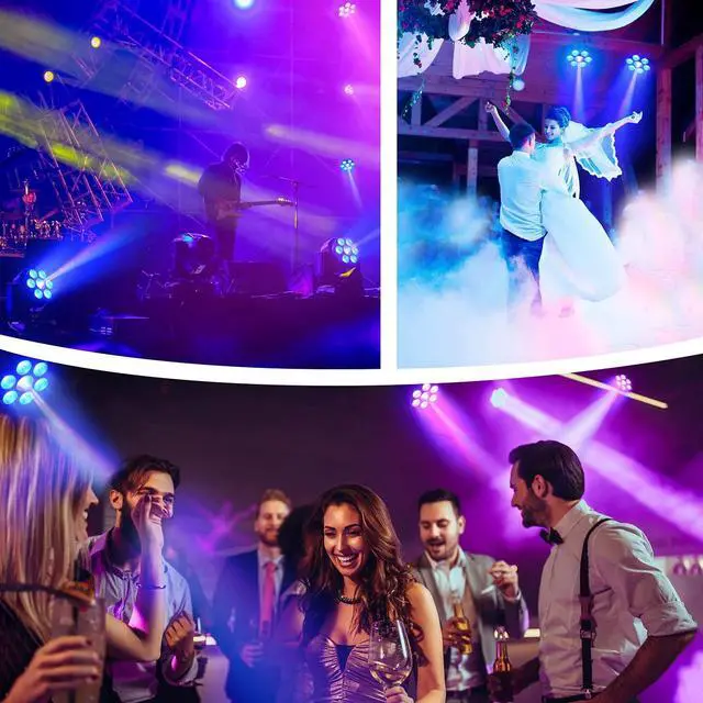 Alt view image 2 of 7 - 7x8W Moving Head DJ Lights,RGBW Stage Lighting-4 Packs | 7x8W RGBW LEDs, DMX512/Auto/Sound/Master-Slave, Mini Moving Head Light For Stage, Party, Club, Wedding Event, Festival, Disco
