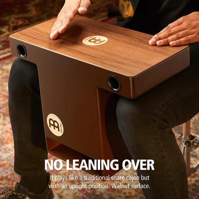 Alt view image 2 of 7 - Meinl Slaptop Cajon Box Drum with Internal Snares and Forward Projecting Sound Ports - NOT MADE IN CHINA - Walnut Playing Surface, (TOPCAJ2WN)